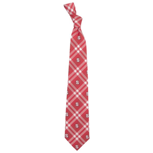 Tie - Red/White Open Plaid - Block